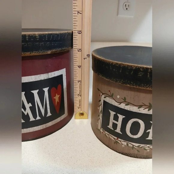 Dream & Hope decorative storage boxes country primitive cottagecore - Picture 2 of 3